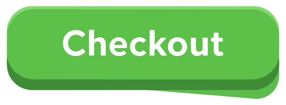 Checkout button glossy green flat vector design for ecommerce website and mobile ui