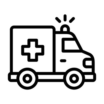 ambulance icon line
