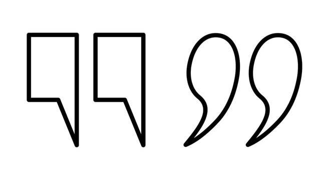 Quote icon symbol for apps and websites. Quotation mark sign and symbol