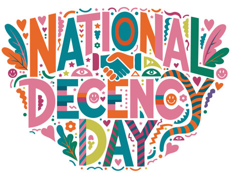 National Decency Day Cartoon Vector Art, Positive Behavior and Courtesy Theme