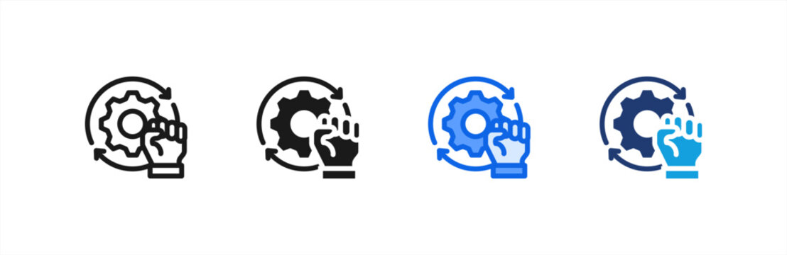 Resistance Management icon multiple style collection. Vector illustration.