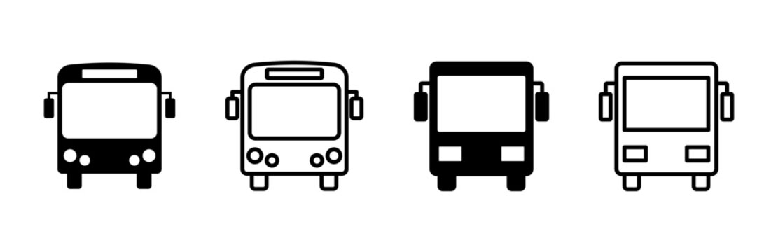 Bus icon set. bus vector icon