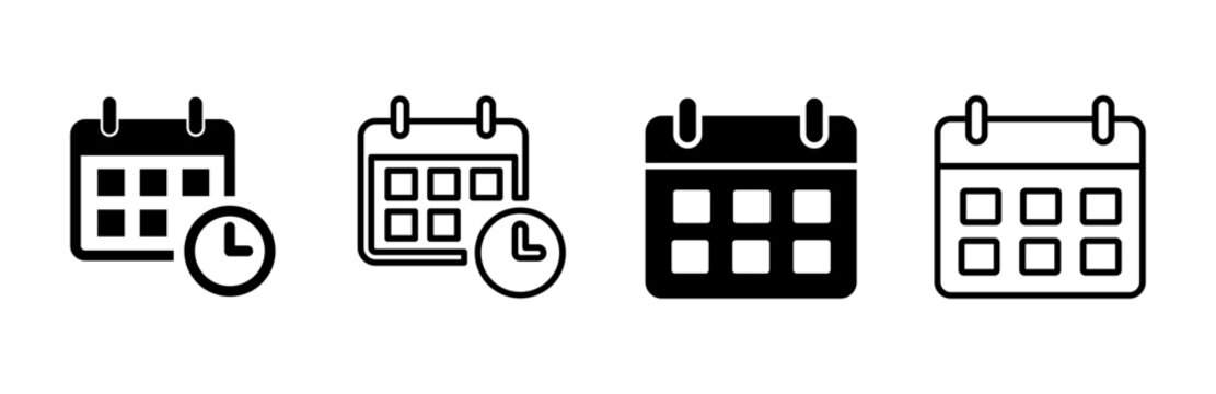 Calendar icon set. Calender symbol. calendar vector icon