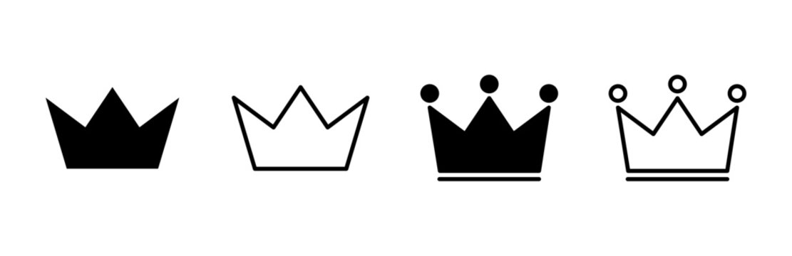 Crown icon set. crown vector icon