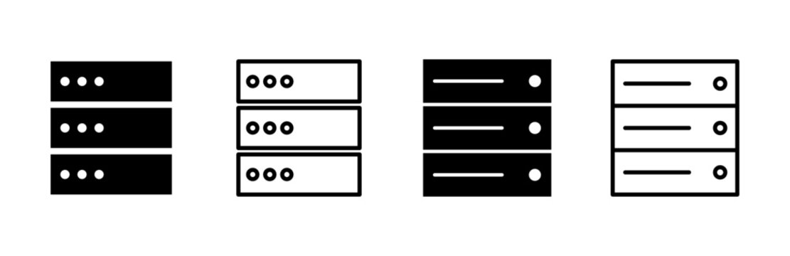 Database icon set. database vector icon