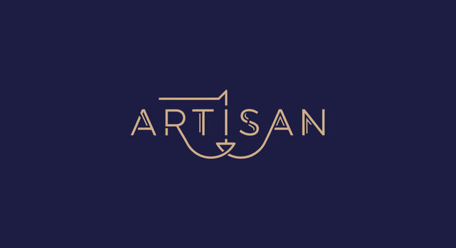 Elegant Artisan Logo Design with Unique Typography.