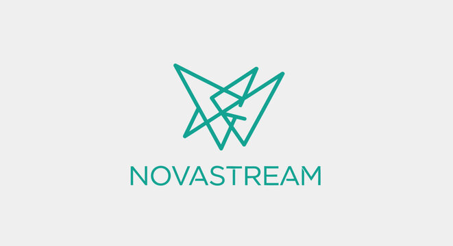 Novastream logo abstract geometric design.