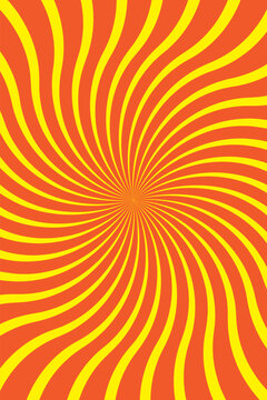 Abstract Yellow and Red Spiral Background with Vibrant Swirl Pattern