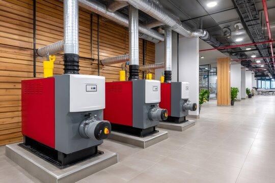 Industrial boilers for heating modern building systems