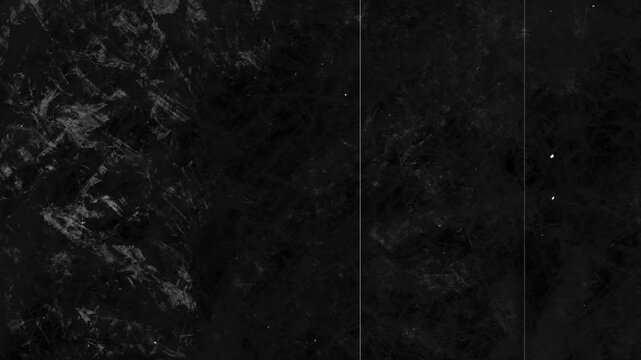 Grunge texture animation. Dark scratched surface panels with vertical wipe reveal effect