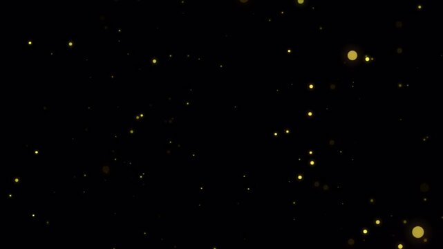 gold dust particles, glowing bokeh animation, floating sparkle effect, cinematic light atmosphere, magical particle overlay