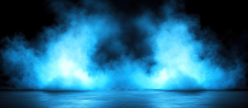An illuminated stage with scenic lights and smoke creates a mesmerizing performance atmosphere.