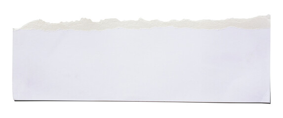 Fototapeta premium A torn paper mockup on a transparent background. White paper mockup.