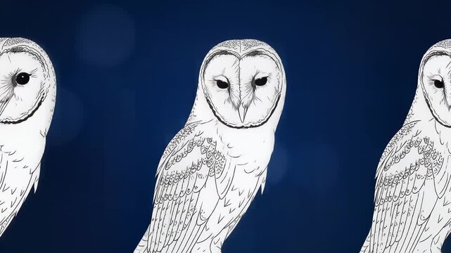 two owls sitting on a branch