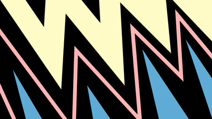 Fototapeta premium Abstract geometric pattern with vibrant zig-zag lines creating a dynamic and modern background design perfect for creative projects