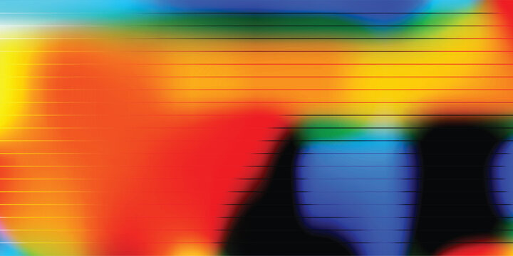 Abstract glitch background with vibrant rainbow gradients, distorted scanline texture vector, colorful digital noise and motion blur effect