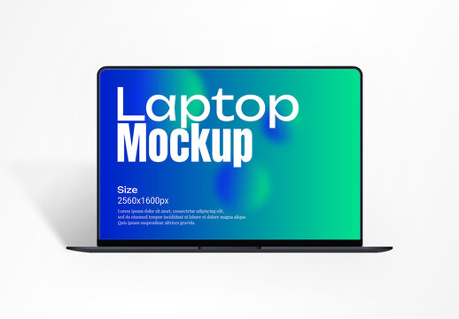 Social Media Laptop Mockup