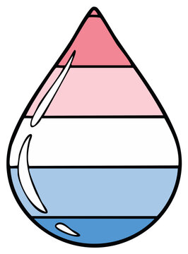 Intersex Pride Flag Drop Water Vector Symbol Representing Identity and Inclusivity