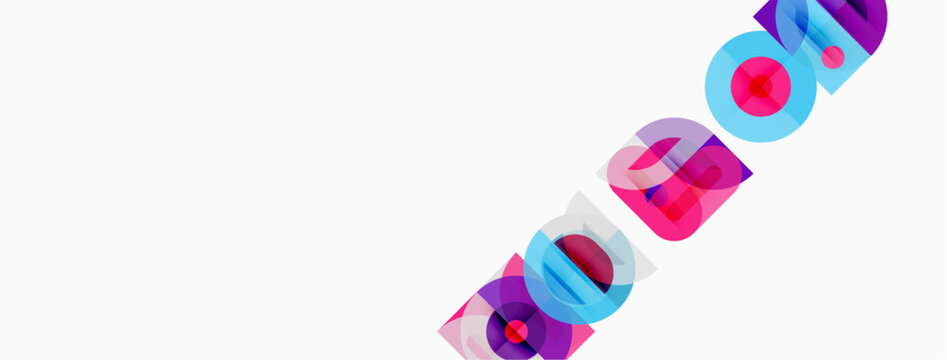 Colorful abstract design features word discord diagonally across white background. Vibrant hues create modern aesthetic.