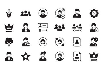 Fototapeta premium HR Human Resources and Recruitment Icon Set for Workforce Management