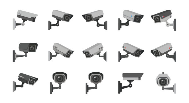 Surveillance Camera Collection: Security, Monitoring, and Technology Icons
