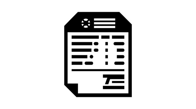 Icon Of a Printed Receipt Receipt Document Vector Icon for Banking and Payments