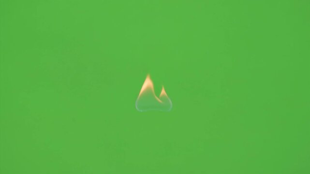 Subtle Fire Pilot Flare Green Screen 4K Video