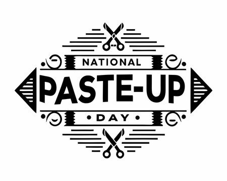 NATIONAL PASTE-UP DAY vector illustration isolated on white background