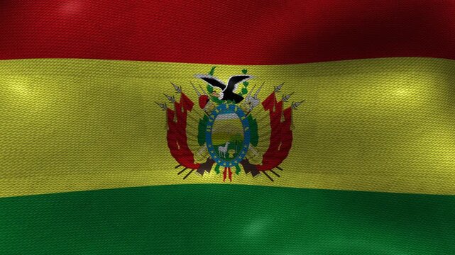 Bolivia Bolivian Flag Textured Background Waving