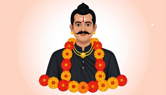 Illustration of Mangal Pandey a prominent figure in Indian history.