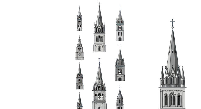 Gothic Church Spires Collection