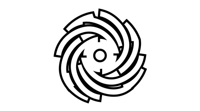 Icon of Circular Maze Puzzle Design in Vector Style for Brain Teasers and Logic Games