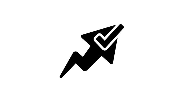 Vector Icon of Growth Arrow with Upward Trend in Business Analytics