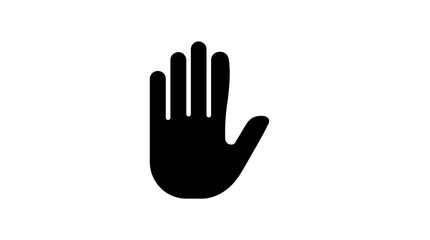 Obraz premium Minimalist Hand Icon Vector Illustration for Gesture and Communication Applications