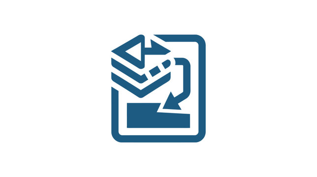 Icon of Document with Code Symbol in Blue Style for Software Development and Technology Projects