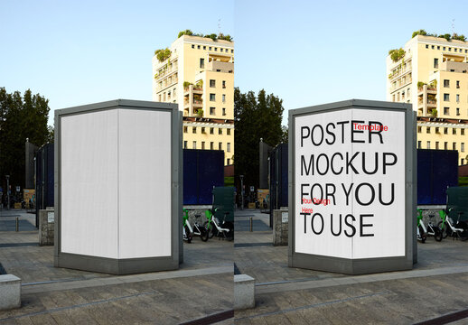 Mockup Of Customizable Corner Sign In City