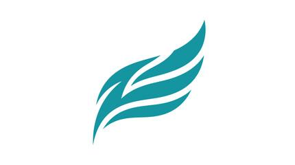 Naklejka premium Elegant Blue Wing Icon Vector for Nature and Environment Themes