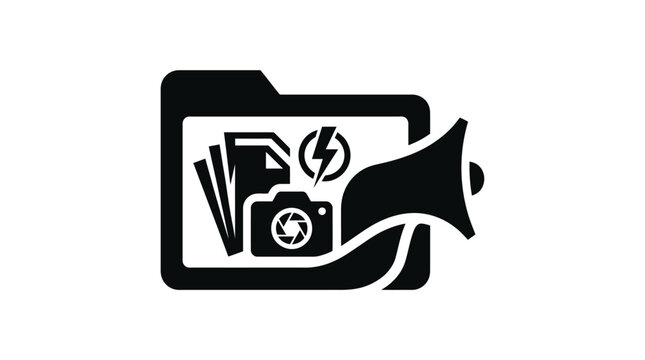 Icon of Trash Folder with Documents and Recycling Symbols for Data Deletion and Cleanup