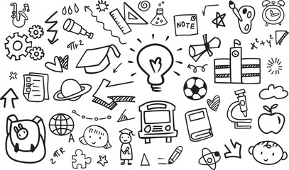 Education & School Life Doodle Set © kimberrywood