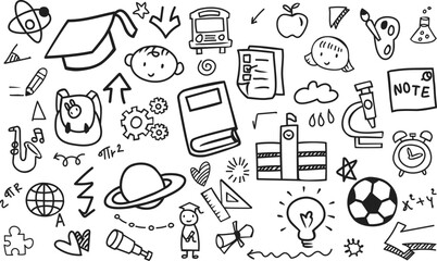 Education & School Life Doodle Set © kimberrywood