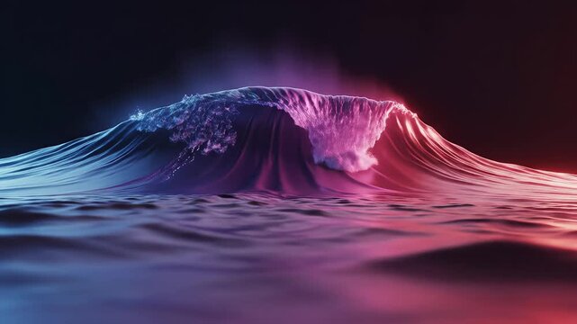 Colorful wave in dark background for commercial backgrounds, digital design, and advertising