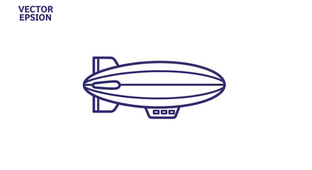 Blimp Airship Vector Illustration Design. © sudar