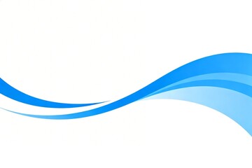 Obraz premium Blue wave design on white background