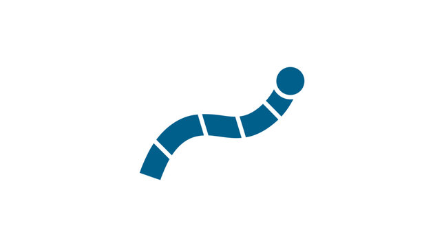 Icon of a Classic Snake Game Character in Retro Gaming Style for App and Digital Design