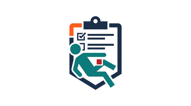 Icon of Person Filling Out Checklist on Clipboard for Task Management and Organization