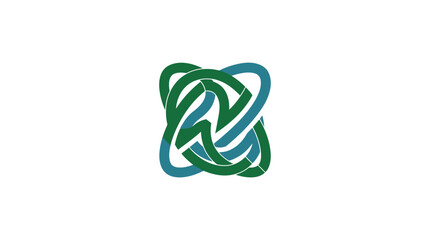 Fototapeta premium Elegant Vector Icon of Interwoven Knot for Connection and Unity Design