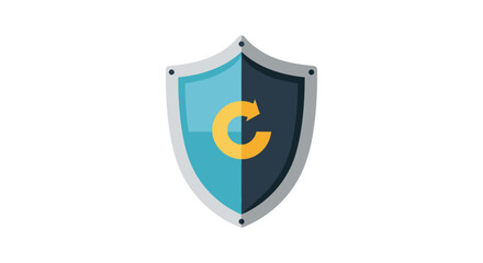 Fototapeta premium Copyright Symbol Shield Icon
