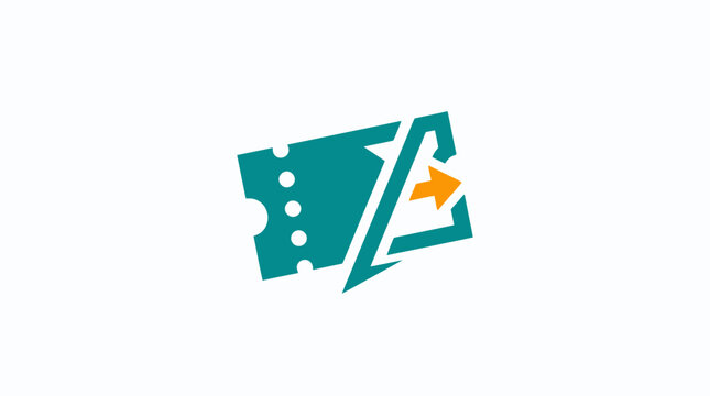 Icon of Ticket and Price Tag for Movie or Event Admission in Modern Style