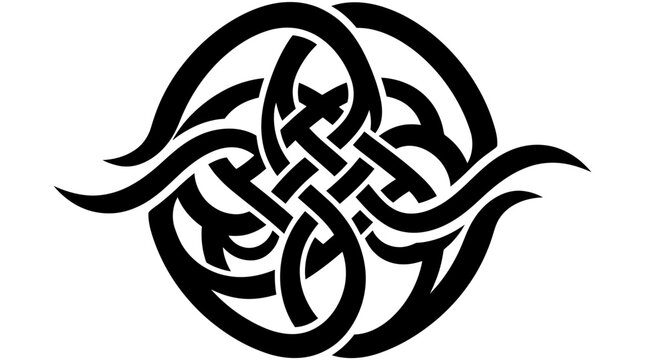 Vector Icon of Intuitive Celtic Tribal Knot Design for Cultural and Artistic Projects