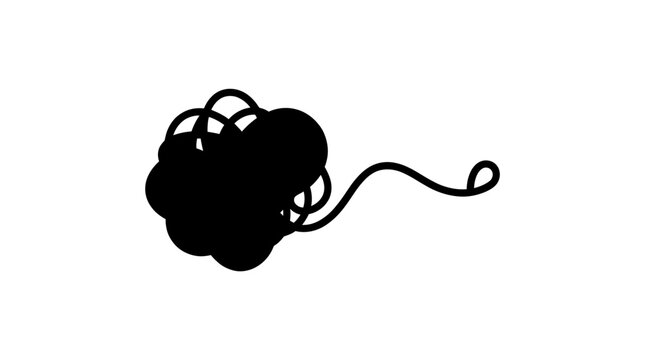 Vector Icon of an Abstract Twitching Mouse Brain with Neural Network Representation